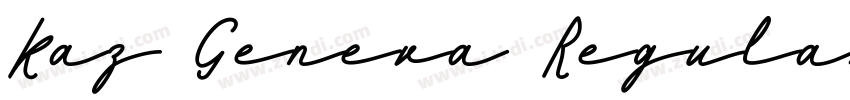 Kaz Geneva Regular字体转换